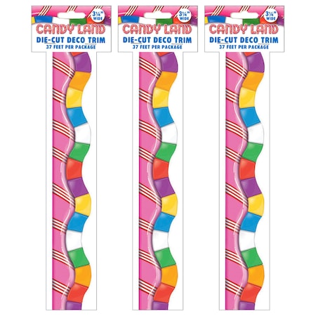 Eureka Candy Land Extra Wide Die Cut Deco Trim, 37 Feet/Pack, PK3 845152